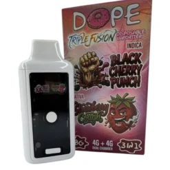 Alternative view of DOPE Triple Fusion - 4G+4G Dual Chamber Disposable Vape