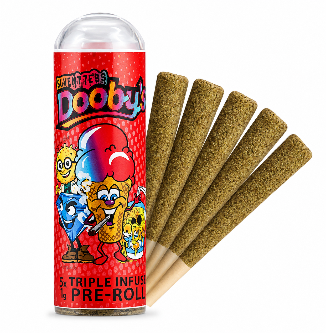 SOLVENT7ESS Dooby's - 5x1G Triple Infused Pre Rolls 1 SOLVENT7ESS Dooby's - 5x1G Triple Infused Pre Rolls